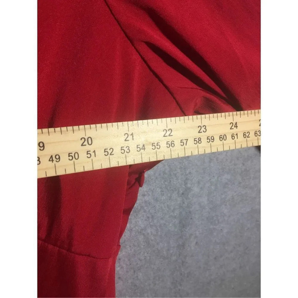 Womens Cato Blouse Deep V Neck Ruffle Sleeve Casual Business Formal Work Career - Picture 3 of 4